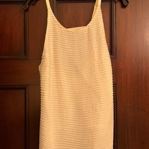 TopShop White beaded top with semi open back